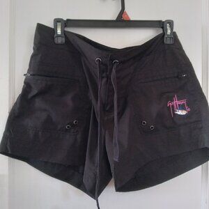 Guy Harvey fishing/swim/water sport shorts,  W size 8 black ripstop material